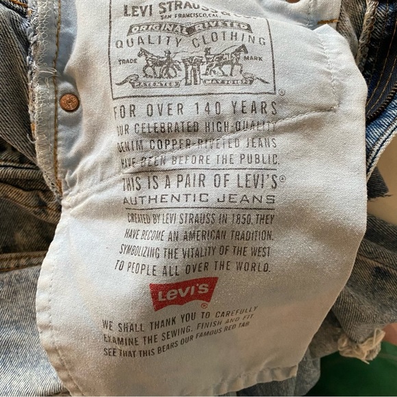Levis Vintage Jeans Waist 29 30 Womens Size 8 10 Handnade Upcycled Levi’s Rare - Picture 9 of 14